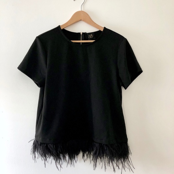 W5 Tops - ✨ NWT/ feathered boxy top